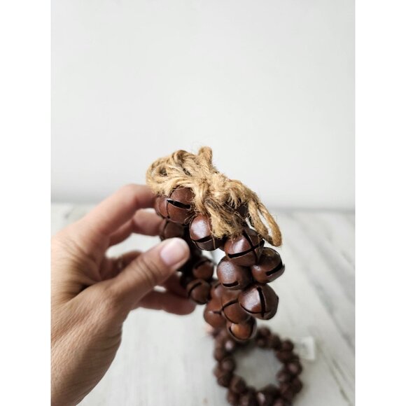 Bell wreath ornament set living quarters Xmas country folk tree - Picture 2 of 8